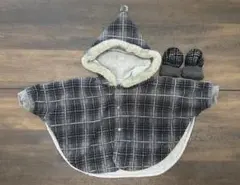 comme ca du mode リバーシブルポンチョ　グローブセット