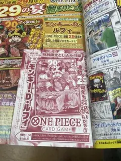 ワンピース29周年記念カード【付録のみ】※未開封 - メルカリ