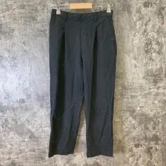✨LEPSIM✨レプシィム♡クロップドタックパンツ♡イージー♡ブラック(L)