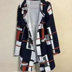 レディース　幾何学模様 長袖シャツ Lサイズ