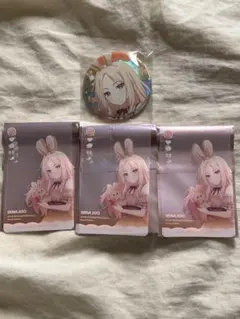 学園アイドルマスター　十王星南 缶バッジ　カード3枚　GIGO限定