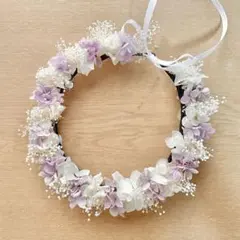 ベビー キッズ 花冠〈パープル〉