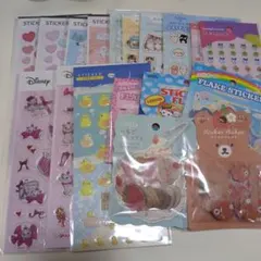 シールまとめ売り　ぷくぷく、フレークシール　18点