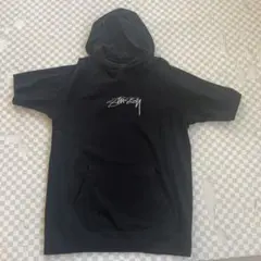 stussy ステューシー　スウェットパーカー　半袖　刺繍ロゴ