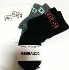 CONVERSEコンバースソックス　コンバース靴下　3足セット 23〜25cmのサムネイル