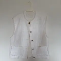 《Ballsey》ツイードベスト ホワイト