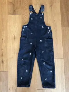 ZARA kids デニムオーバーオール 花柄刺繍