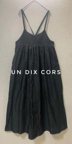 極美品　アンディコール　2024 デニムフレアキャミワンピース　ブラック 黒