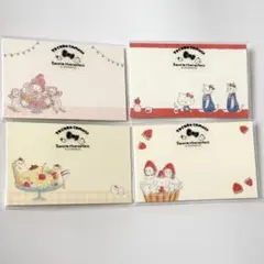 新品未開封★トコロコムギ×サンリオコラボ ミニメッセージカード全4種セット