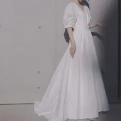 現行✨kaene カエン タフタカシュクールドレス 36 日本製