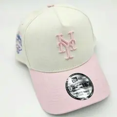 New Era 9FORTY ピンク ホワイト キャップ NY メッツ ピンク ニューエラ ホワイト キャップ 9FORTY 白 - メルカリ