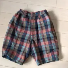 BeBe チェック柄 ハーフパンツ 130cm