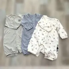 happy days ロンパース 3点セット 50〜60cm 60〜70cm