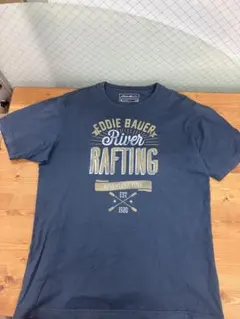 Eddie Bauer Tシャツ メンズ M ネイビー 半袖 ロゴプリント