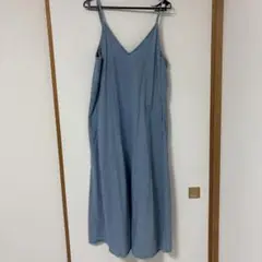◇GU◇ライトデニムフレアキャミソールワンピース ブルー◇XL◇