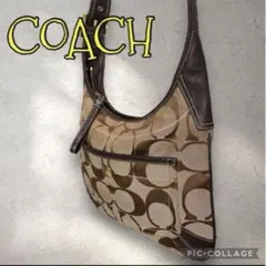 《良品》⭐️COACH⭐️10768 ショルダーバッグ キャンバスとレザー