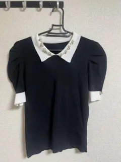 AmenochiHare美品⭐︎ クロシェスカラップニットプルオーバー - メルカリ