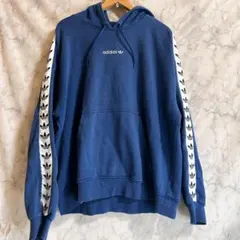adidas originals テープロゴ パーカー 5XL ネイビー