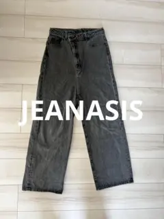 JEANASIS ジーナシス　ワイドデニムパンツ ブラック Mサイズのサムネイル