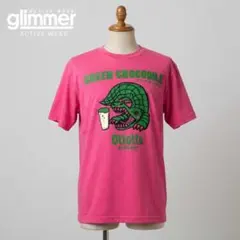 glimmer クロコダイル ビール Tシャツ ピンク