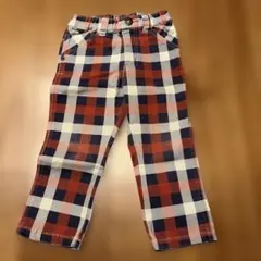 チェック柄長ズボン 90サイズ