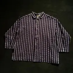 美品 bx ちぢみ織ストライプシャツ イッセイミヤケ ビーエクス コットンリネンのサムネイル