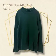 GIANNI LO GIUDICE ダークグリーン ハイネック ニットソー 36