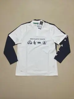 アディダスゴルフウエア　シャツセット（L）モックネック レイヤード 2in1