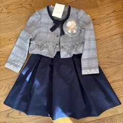 CHOPIN. ネイビー チェック フォーマルドレス スーツ　ワンピース　ボレロ