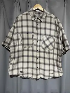 ZARA (L) グラデーション チェックシャツ