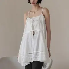 LOWRYS FARM 2WAYコットンレースミニワンピース