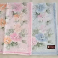 新品未使用　Pierre Cardin 花柄ハンカチ 2枚セット