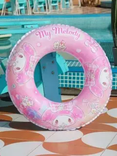 マイメロディ　プール　浮き輪　バカンス　マスコット Amazon | マイメロディ ロープ付き55cmうきわ 浮き輪 ウキワ