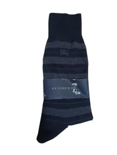 新品！BURBERRY ソックス 靴下 ボーダー ネイビー系のサムネイル