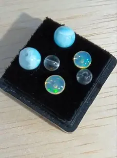 ラリマー　エチオピア産オパール　水晶　ビーズ
