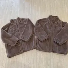 ブラウン フリース ジャケット 110cm 2着セット
