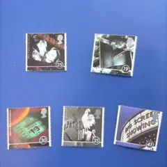 3580 外国切手 イギリス 1996年 イギリス映画100年 5種完