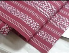 本場筑前博多織 八寸名古屋帯（独鈷文）落ち着いた桃色系　正絹