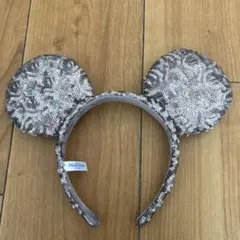 ミッキーマウス耳型カチューシャ シルバー