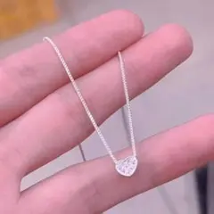 シルバー ハート型 ペンダント ネックレス