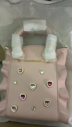 サマンサベガ Samantha Vega ハンドバッグ ピンク ビジュー付き