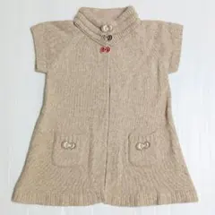 美品★ファミリア★アンゴラ入り ニットベスト 110 ちょうちょ