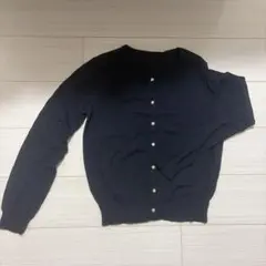 クルーネック カーディガン ネイビー M
