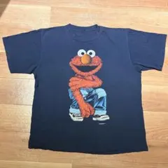 90s USA製 エルモ Tシャツ Change's L シングルステッチ 紺 - メルカリ
