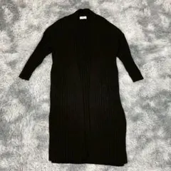 『AZUL by moussy』アズール(M)ロングカーディガン リブニット