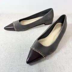 極美品★LE TALON ルタロン パンプス フラット ポインテッドトゥ 25