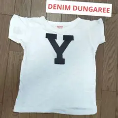 DENIM DUNGAREE　Tシャツ　90　白色　記名ありのサムネイル