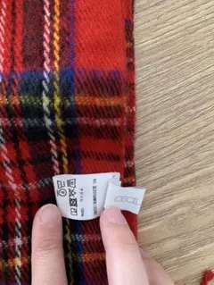 CECIL McBEE 大判ストール 柄:赤チェック