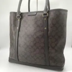 美品✨COACH コーチ ブリーカー トートバッグ PVC A4可 シグネチャー