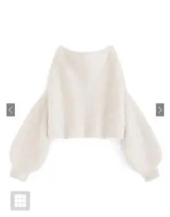 GRL オフショルダーシャギーニットトップス［dr664］